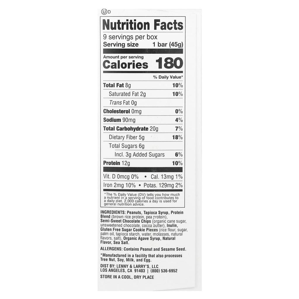 Lenny & Larry's The Complete Cookie-fied Bar 9x45g